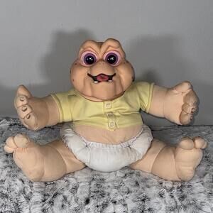 Vintage Disney 1991 Baby Sinclair Talking Plush Doll Dinosaurs TV Show Hasbro